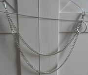 ŁAŃCUSZEK podwójny łańcuch do spodni 2 karabińczyki kółko