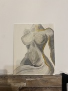 obraz kobieta akt na płótnie handmade