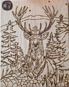 Jesionowa ręcznie zdobiona deska do krojenia