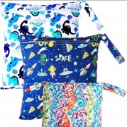 Torby na Pieluchy z Zamkiem Zestaw 3 Sztuki 2x 28x30 cm 1x 14x18 cm