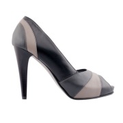 Czółenka damskie czarny/szary rozmiar 35
