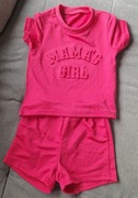 Komplet komplecik Mamas Girl róż 18-24 miesiące Nowe 