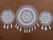 Łapacz snów Mandala Biała 40 i 25 cm