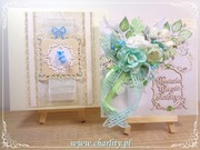 Kartka z pudełkiem na Chrzest: „Niebieski Smoczek”