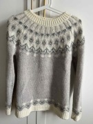 SWETER SKANDYNAWSKI Pulover damski szary wełna BENETTON r. 36 S