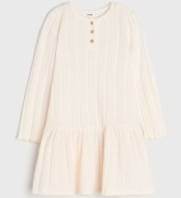 Sinsay Sukienka Sweterkowa Kremowa Długi Rękaw Rozmiar 134