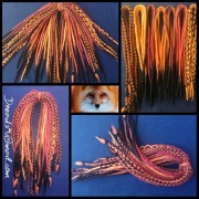 Wełniane dredloki - rudy lis - set 30sztuk