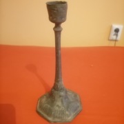 Stary Świecznik cynowy