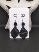 Kolczyki czerń odcienie z gliny polimerowej 