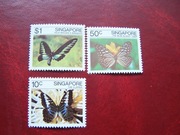 Singapur 1982 MNH Mi. 593/95 Fauna Owady Motyle