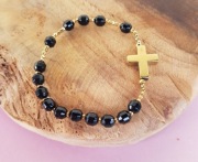 Bransoletka elastyczna różaniec kamienie naturalne