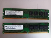 2 x  Micron 512MB DDR2 667 CL5