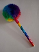 Długopis z tęczowym mięciutkim PUSZKIEM