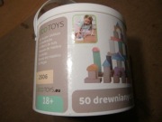Klocki drewniane 50 szt. z sorterem ECOTOYS