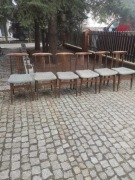 Krzesła lata 70te komplet 6 krzeseł, do renowacji, buk, Zieliński. 