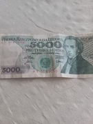 Banknot PRL 500.seria AY1041090 r1986