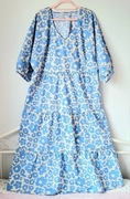 Stylowa sukienka maxi w groszki retro ASOS zwiewna na lato Curve 50 5XL