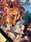 Obraz ręcznie malowany farbami na plotnie 