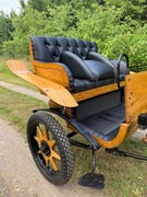 Bryczka dokart, dogcart, dwukółka jesion, piękna, podobna do typu sulka gig