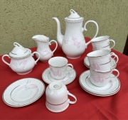 Zestaw kawowy Bogucice vintage PRL filiżanki spodki