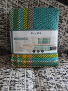 Pościel z kory 220/200+2x70/80 komplet pościeli kora SMUKEE krata kolorowa