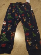 spodnie świąteczne dinozaur KappAhl 92