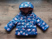 Benetton puchowa pikowana dwustronna kurteczka 86