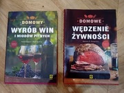 Książki "Domowy wyrób win i miodów pitnych" i "Domowe wędzenie żywności"