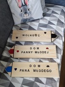 Tabliczka weselna, ślubna.