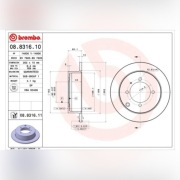 TARCZA HAMULCOWA BREMBO MITSUBISHI GALANT 