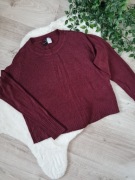 Bordowy sweterek H&M