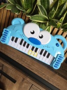 Zabawka muzyczna niebieski keyboard organki pianinko, 24 klawisze