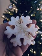 Świeca sojowa handmade płatek śniegu