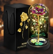 Wieczna Róża w Szkle LED – Galaxy Rose | Idealna na Prezent + Pudełko