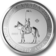 Srebrna Moneta 2 oz Kanadyjska Królewska Policja Konna 2 uncje 2020 r