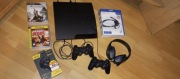 Konsola PS3 slim + 2 Pady , zestaw  geimingowy i gry 5 gier