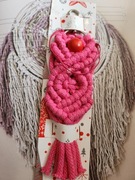 Różowy brelok do kluczy czy torebki