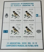 Argentyna 1978 FAUNA Mi 1347-51 ptaki komplet arkuszy czysty ideał 