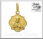 Złota zawieszka Szkaplerz Matka Boża złoto 585