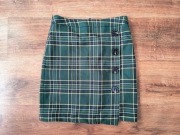 Orsay * spódniczka zielona trapezowa kratka flanelowa * XS