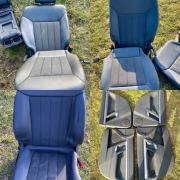 Fotele skórzane komplet Opel Signum + boczki drzwi rolety podłokietnik