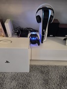 PlayStation 5 z napędem, 2 pady, słuchawki Sony, ładowarka, EA 26
