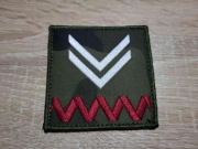 Stopień strzelecki starszy sierżant na kurtke