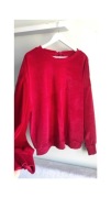 Czerwona welurowa bluza r 44