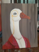 Obraz rękodzieło gęś 