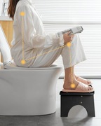 PODNÓŻEK PODEST TOALETOWY STOŁEK DO TOALETY BAMBUS CZARNY