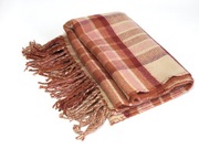 NOWY DUŻY GRUBY DWUSTRONNY SZAL KRATKA RUDY C&A