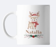 Personalizowany Kubek Świąteczny z Reniferkiem