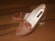 ZARA rude półbuty -100% skóra -36-OKAZJA! 