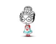 Dzień Babci - Prezent Charms do bransoletki w ozdobnym pudełku